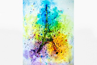 All Ages Paint Nite: Colorful Abstract Paris